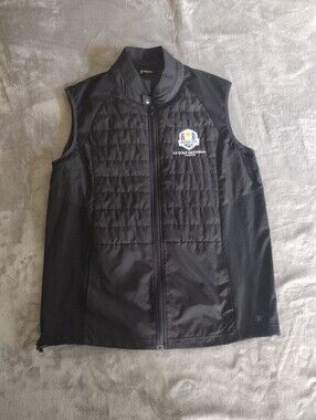 Abacus Count On It M Full Zip Golf Jacket Vest Black Ryder Cup 2018